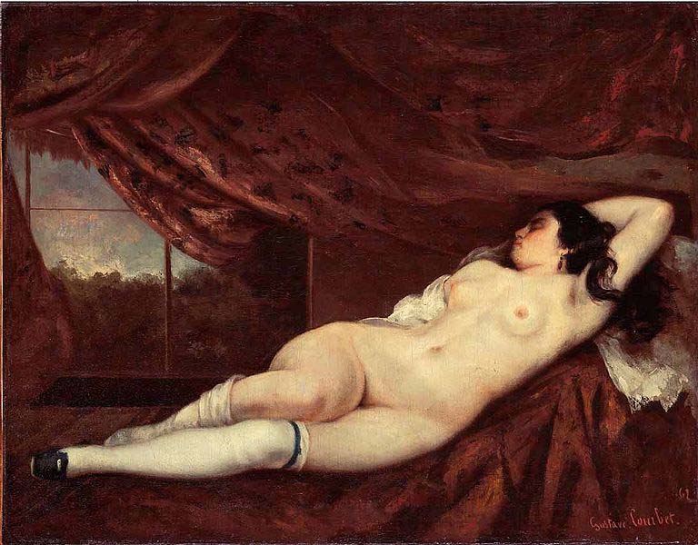 Gustave Courbet Femme nue couchee